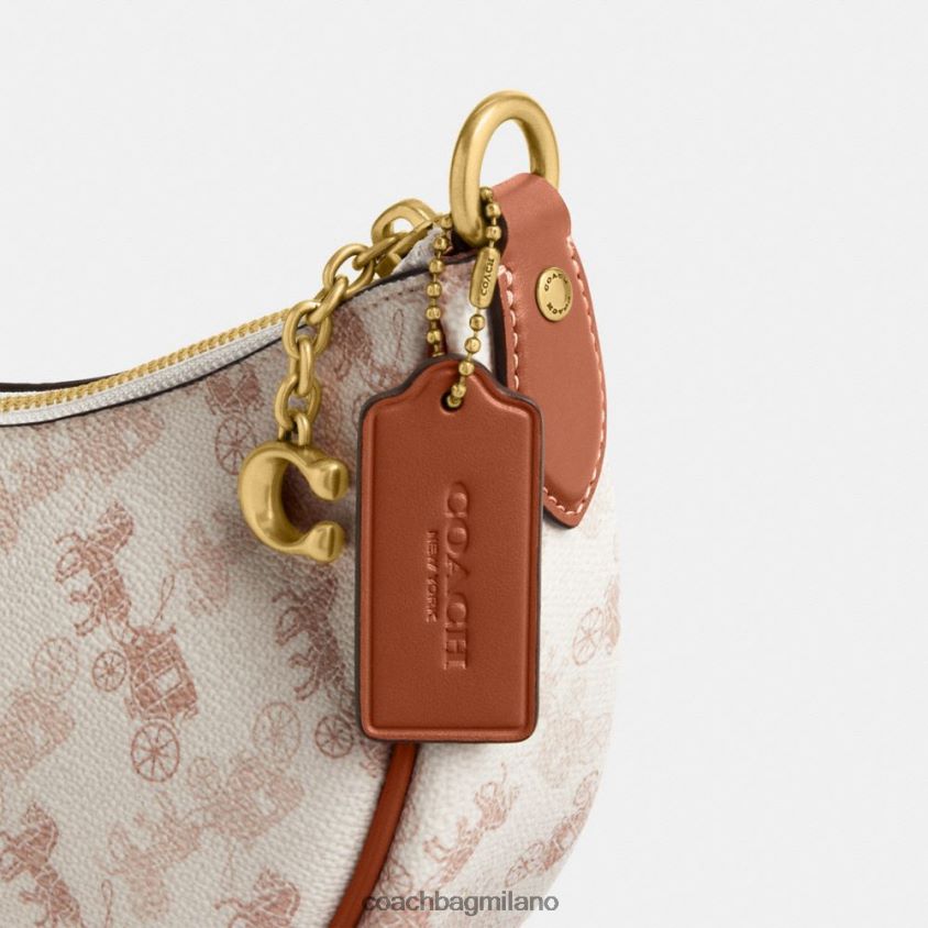Coach donne borsa a tracolla mira con stampa cavallo e carrozza b4/ambra brunita gesso FPN0Z855