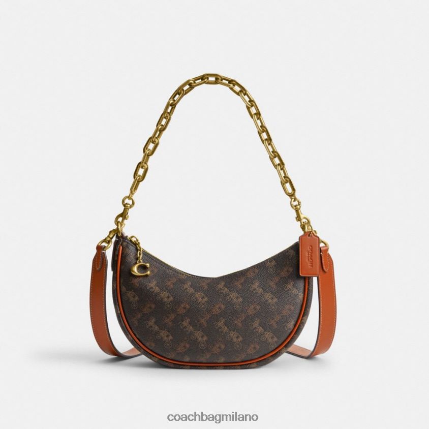 Coach donne borsa a tracolla mira con stampa cavallo e carrozza b4/ambra brunita tartufo FPN0Z853