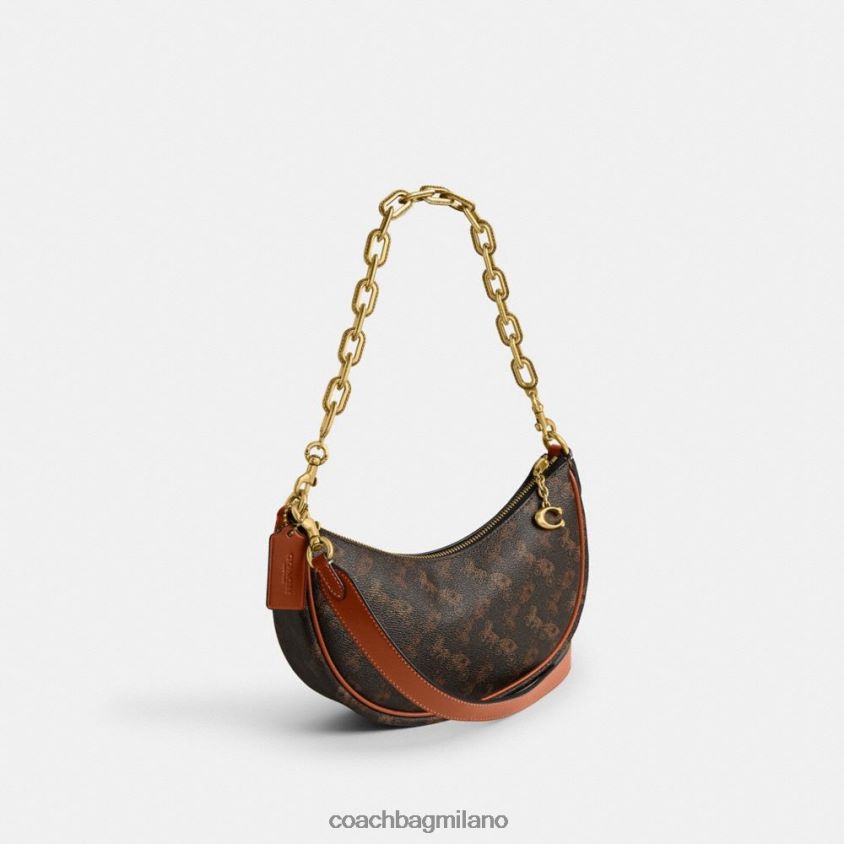 Coach donne borsa a tracolla mira con stampa cavallo e carrozza b4/ambra brunita tartufo FPN0Z853