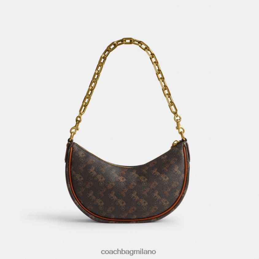 Coach donne borsa a tracolla mira con stampa cavallo e carrozza b4/ambra brunita tartufo FPN0Z853