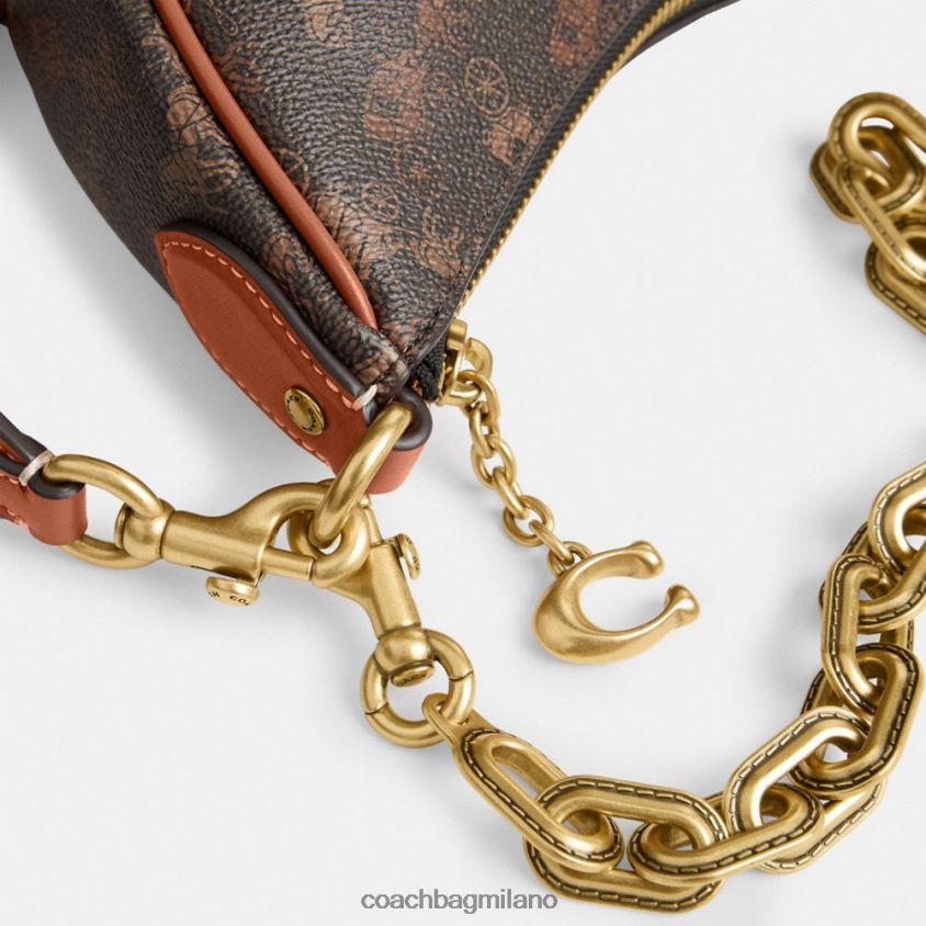 Coach donne borsa a tracolla mira con stampa cavallo e carrozza b4/ambra brunita tartufo FPN0Z853