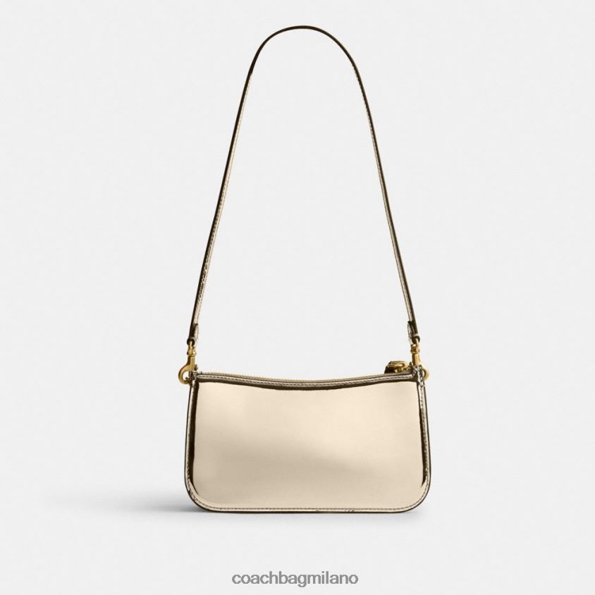 Coach donne Borsa a tracolla Penn in argento metallizzato b4/oro FPN0Z868