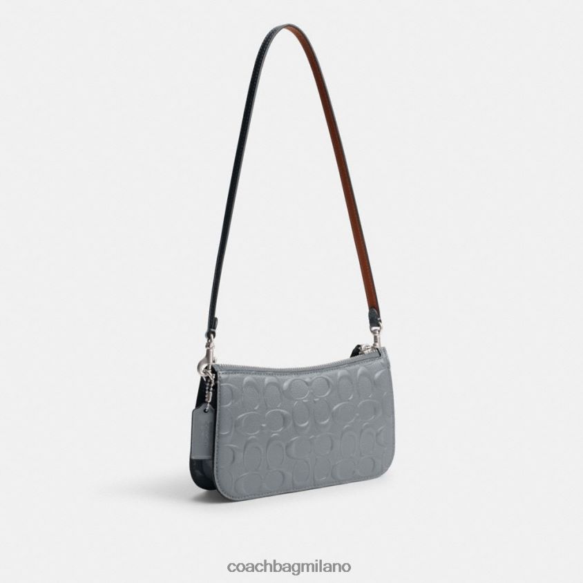 Coach donne Borsa a tracolla Penn in pelle esclusiva sx/grigio blu FPN0Z867