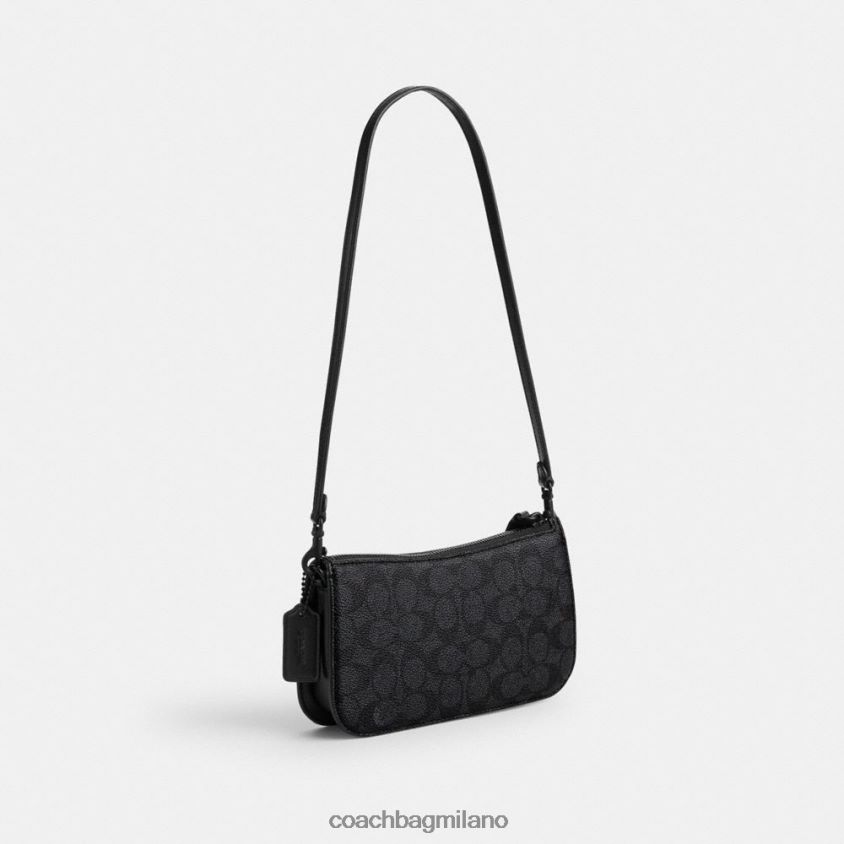 Coach donne Borsa a tracolla Penn in tela esclusiva mw/carbone/nero FPN0Z865