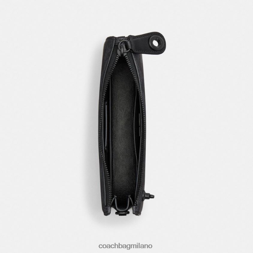 Coach donne Borsa a tracolla Penn in tela esclusiva mw/carbone/nero FPN0Z865