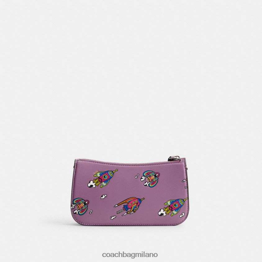 Coach donne borsa a tracolla cosmic coach penn con stampa razzi sx/viola orchidea multi FPN0Z869