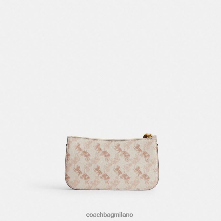 Coach donne borsa a tracolla penn con stampa cavallo e carrozza b4/ambra brunita gesso FPN0Z873