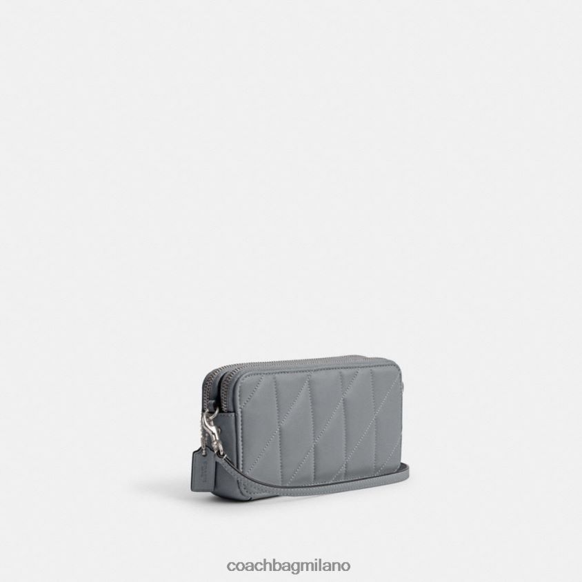 Coach donne tracolla kira con trapuntatura a cuscino sx/grigio blu FPN0Z8310