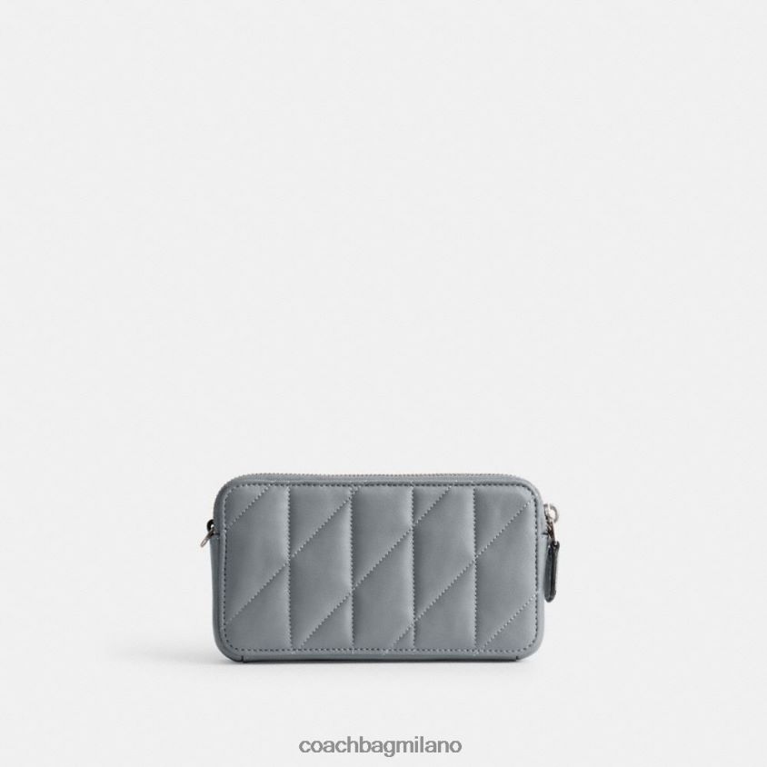 Coach donne tracolla kira con trapuntatura a cuscino sx/grigio blu FPN0Z8310
