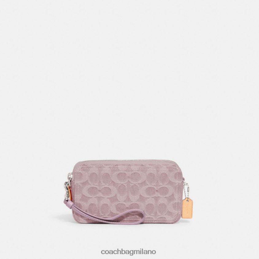 Coach donne tracolla kira in denim esclusivo sinistra/viola chiaro FPN0Z8313
