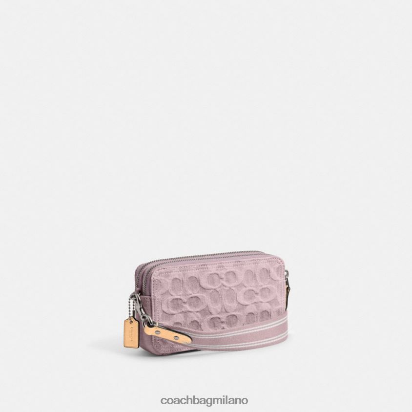 Coach donne tracolla kira in denim esclusivo sinistra/viola chiaro FPN0Z8313