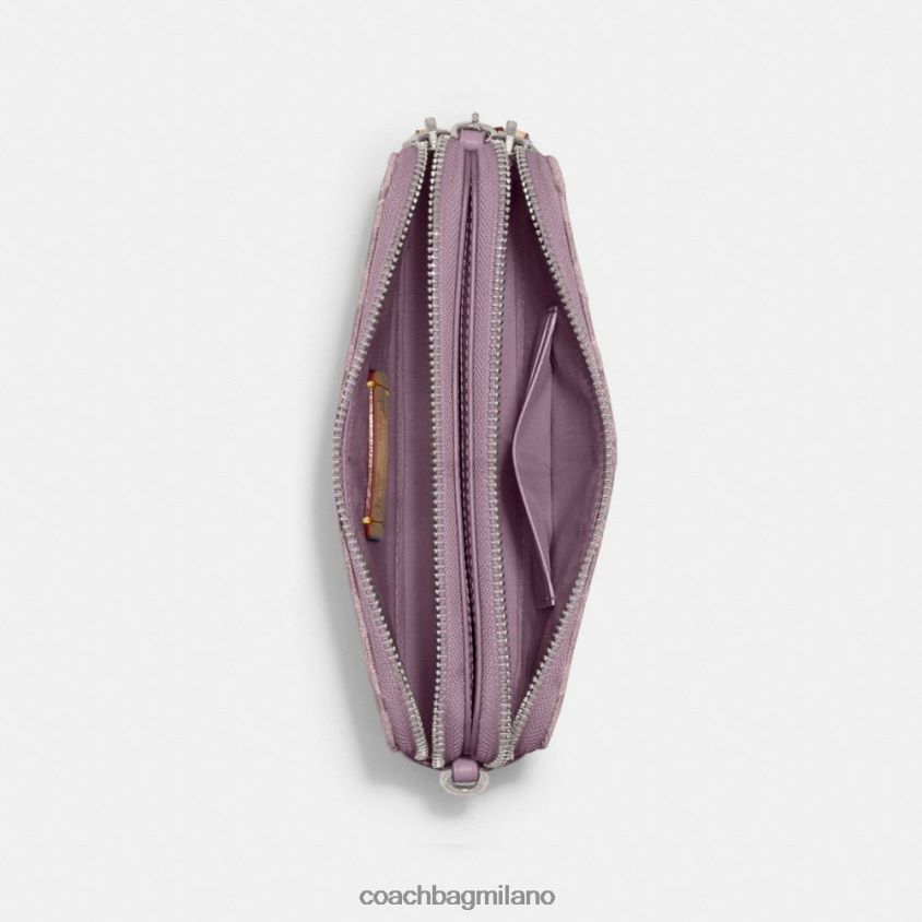 Coach donne tracolla kira in denim esclusivo sinistra/viola chiaro FPN0Z8313