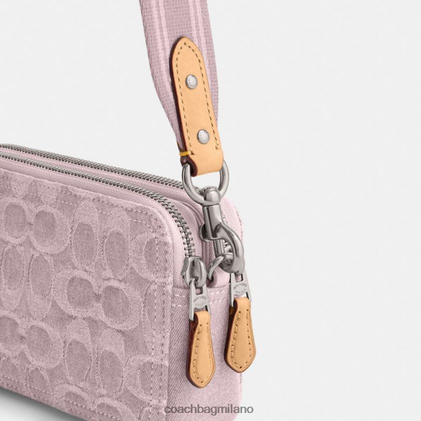 Coach donne tracolla kira in denim esclusivo sinistra/viola chiaro FPN0Z8313