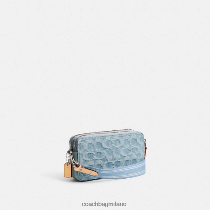 Coach donne tracolla kira in denim esclusivo sx/azzurro FPN0Z8312