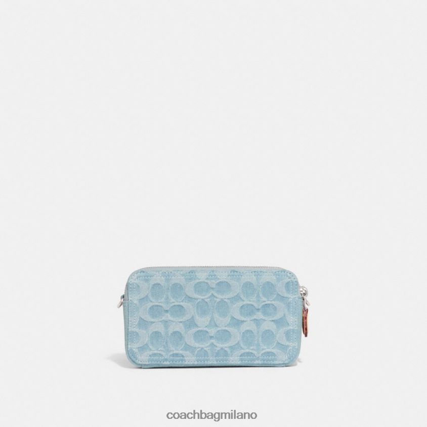 Coach donne tracolla kira in denim esclusivo sx/azzurro FPN0Z8312