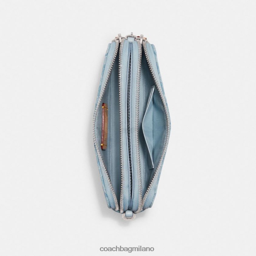 Coach donne tracolla kira in denim esclusivo sx/azzurro FPN0Z8312