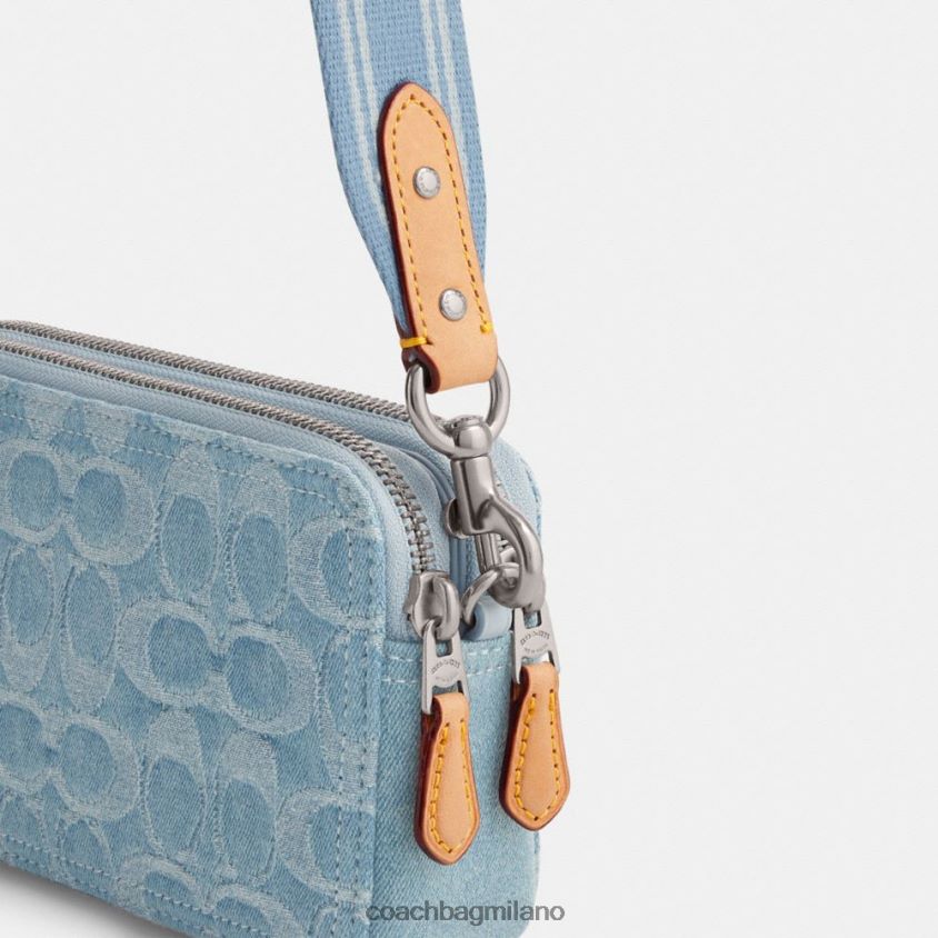 Coach donne tracolla kira in denim esclusivo sx/azzurro FPN0Z8312