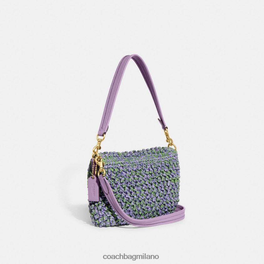 Coach donne borsa a tracolla morbida tabby b4/viola chiaro/verde tenue FPN0Z8135