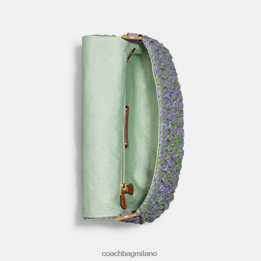Coach donne borsa a tracolla morbida tabby b4/viola chiaro/verde tenue FPN0Z8135