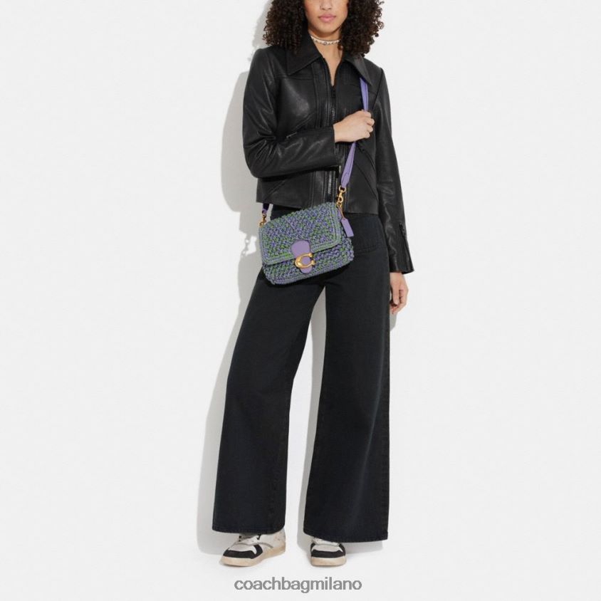 Coach donne borsa a tracolla morbida tabby b4/viola chiaro/verde tenue FPN0Z8135