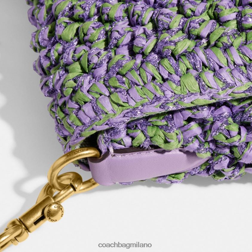 Coach donne borsa a tracolla morbida tabby b4/viola chiaro/verde tenue FPN0Z8135