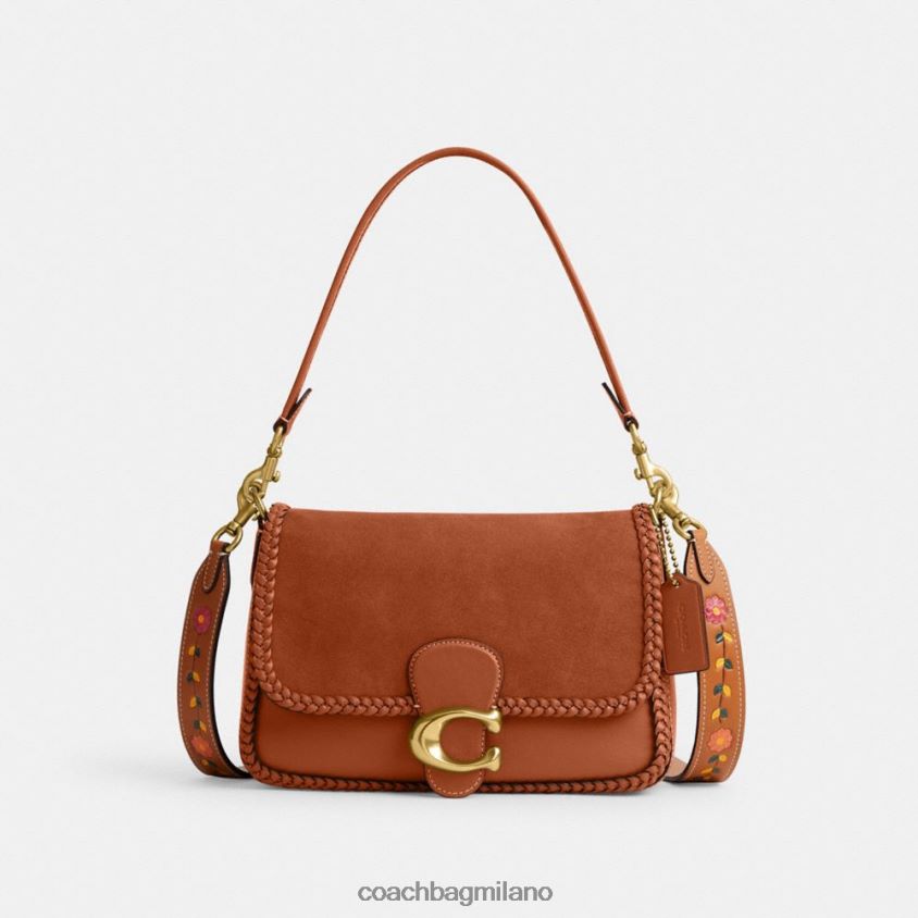 Coach donne borsa a tracolla morbida tabby con treccia b4/ambra brunita FPN0Z8122