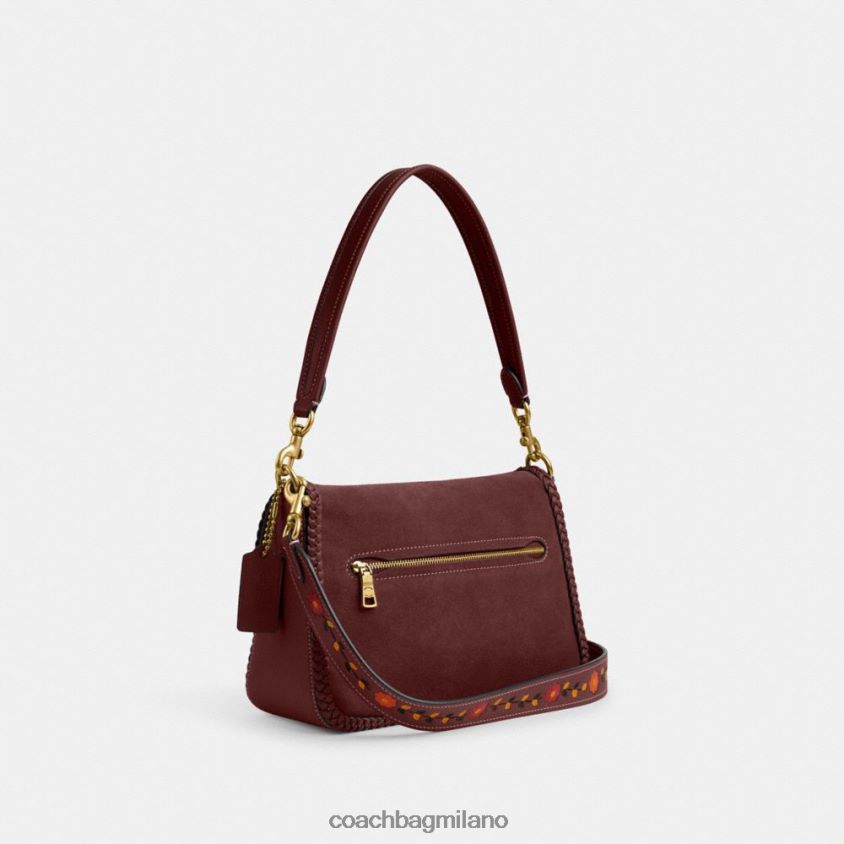 Coach donne borsa a tracolla morbida tabby con treccia b4/vino FPN0Z8129