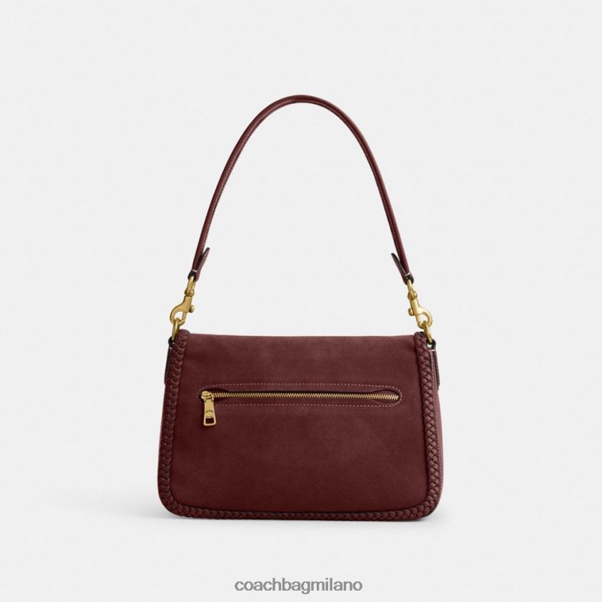 Coach donne borsa a tracolla morbida tabby con treccia b4/vino FPN0Z8129