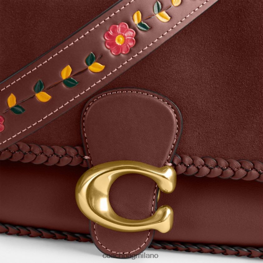 Coach donne borsa a tracolla morbida tabby con treccia b4/vino FPN0Z8129