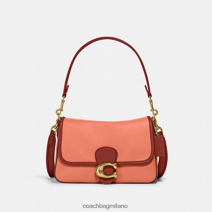 Coach donne borsa a tracolla morbida tabby in colorblock b4/corallo chiaro multi FPN0Z8126