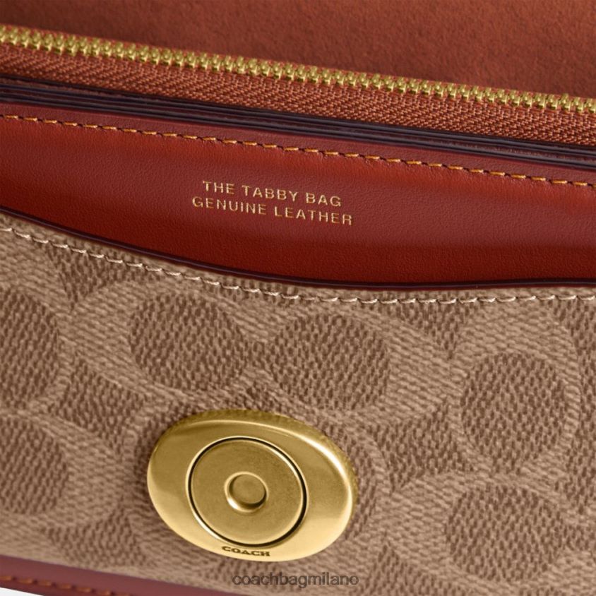 Coach donne borsa a tracolla tabby 20 in tela esclusiva b4/ruggine marrone chiaro FPN0Z8137