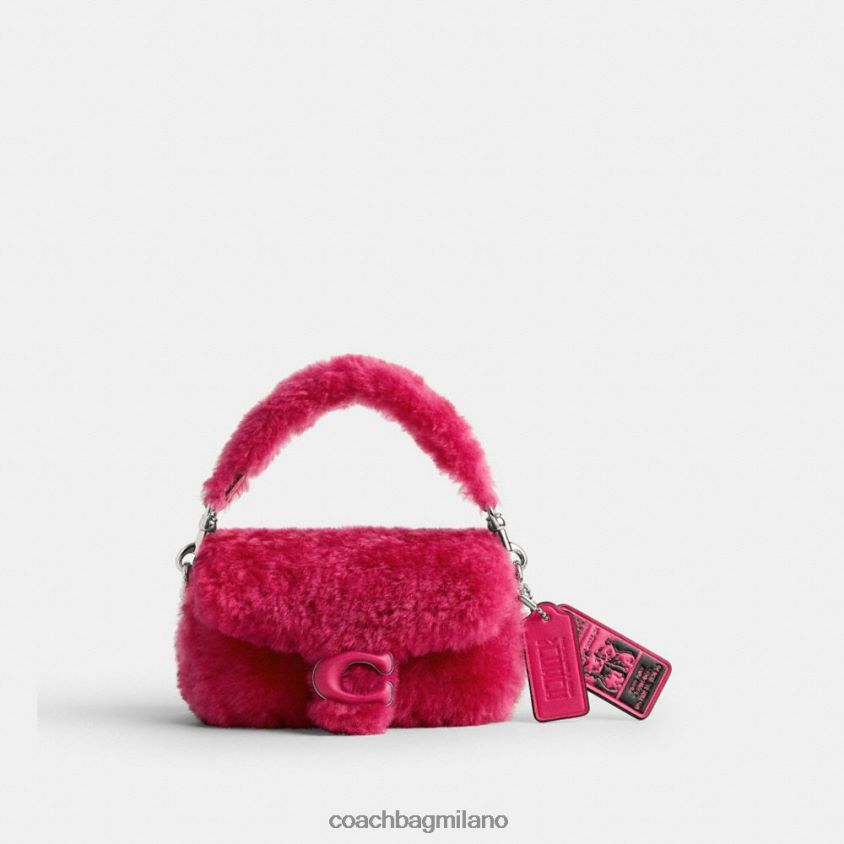 Coach donne il lil nas x drop tabby 12 in shearling sx/fucsia brillante FPN0Z898