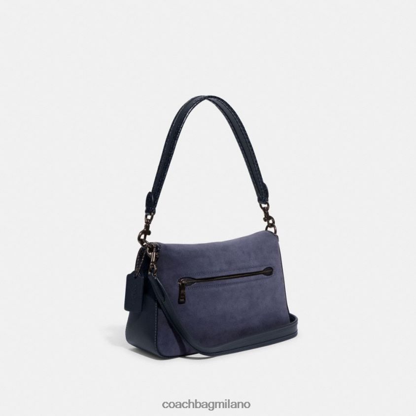 Coach donne morbida borsa a tracolla tabby con dettaglio in pelle di serpente v5/blu notte FPN0Z8121