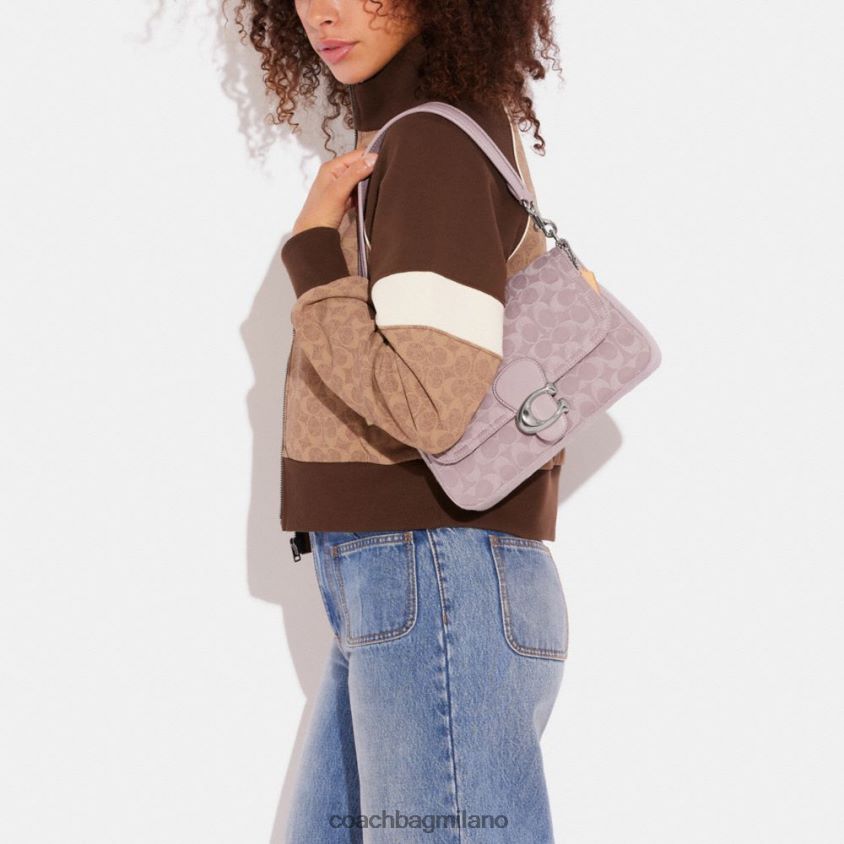 Coach donne morbida borsa a tracolla tabby in denim esclusivo sinistra/viola chiaro FPN0Z8154