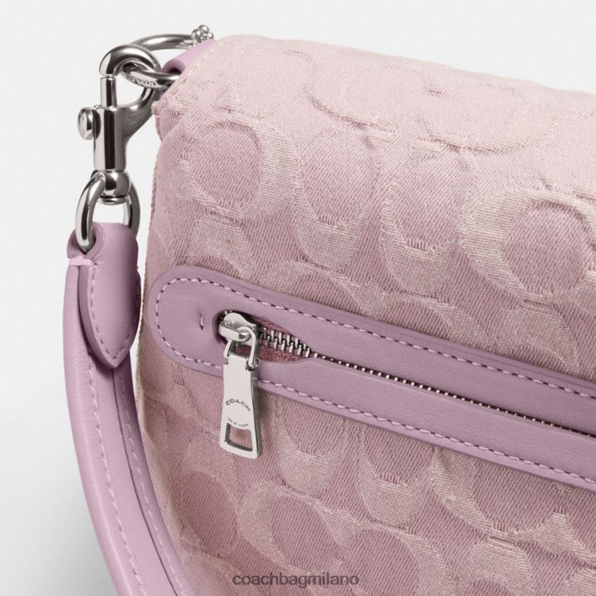 Coach donne morbida borsa a tracolla tabby in denim esclusivo sinistra/viola chiaro FPN0Z8154