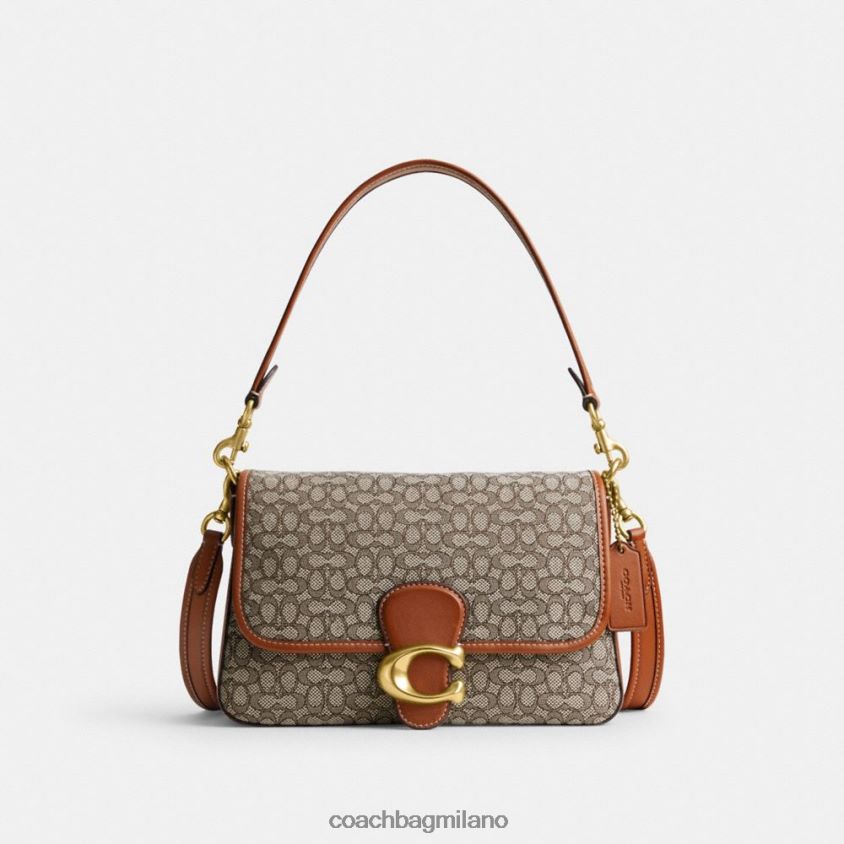 Coach donne morbida borsa a tracolla tabby in micro jacquard esclusivo b4/cacao brunito amb FPN0Z8140