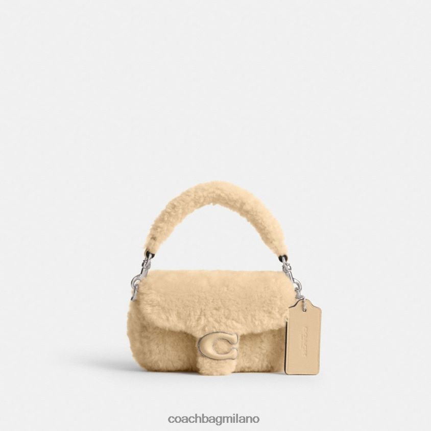 Coach donne tabby 12 in shearling sx/crema FPN0Z897
