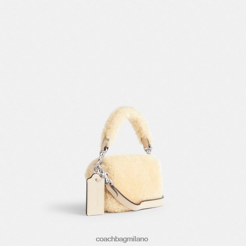Coach donne tabby 12 in shearling sx/crema FPN0Z897