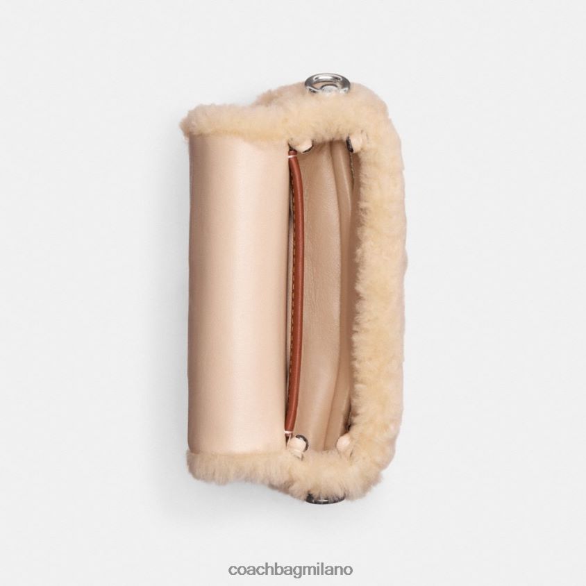 Coach donne tabby 12 in shearling sx/crema FPN0Z897