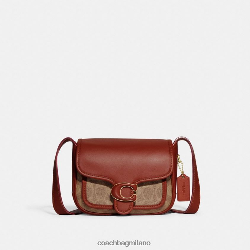 Coach donne tabby messenger 19 in tela firmata b4/ruggine marrone chiaro FPN0Z8116