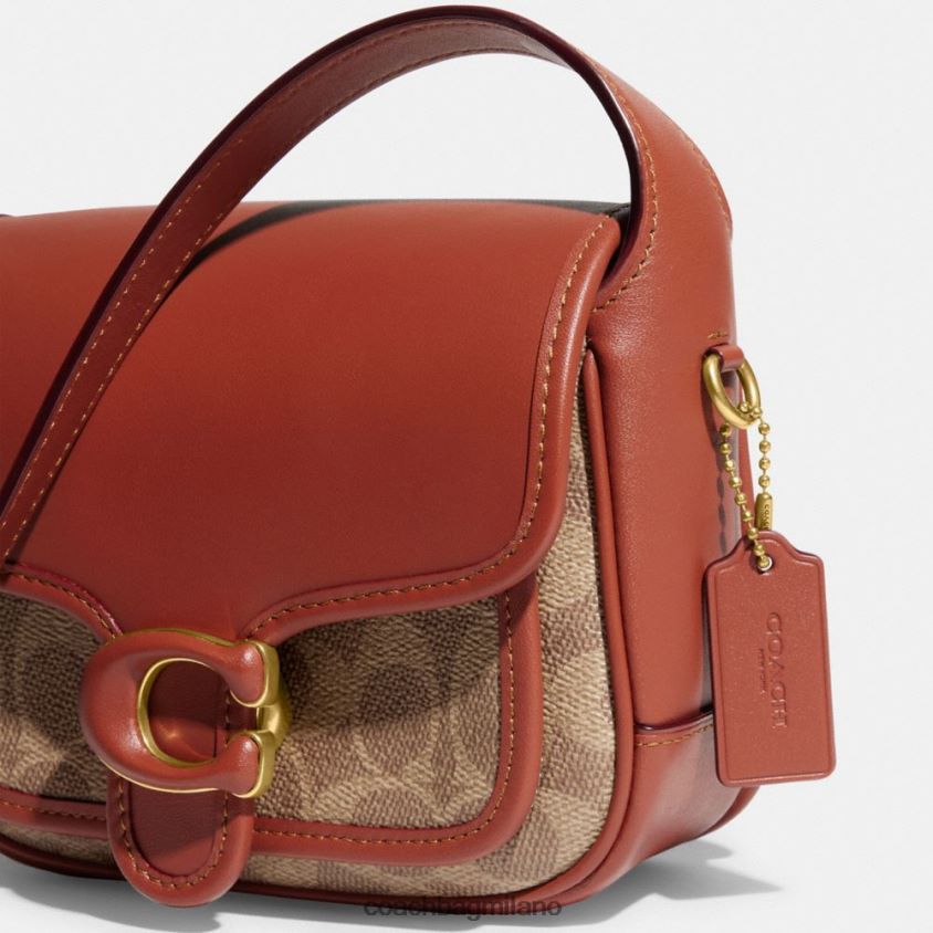 Coach donne tabby messenger 19 in tela firmata b4/ruggine marrone chiaro FPN0Z8116