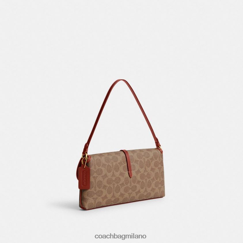 Coach donne Borsa Hamptons in tela esclusiva b4/ruggine marrone chiaro FPN0Z8257