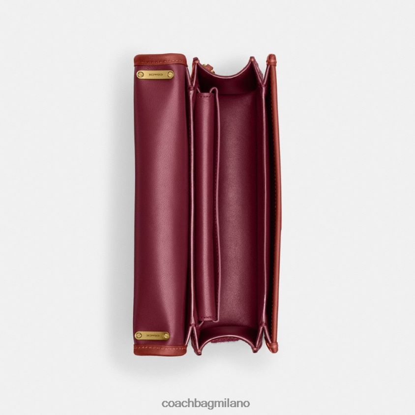 Coach donne borsa a tracolla cosmic coach bandit in tela esclusiva con toppe b4/marrone chiaro ruggine multi FPN0Z8267