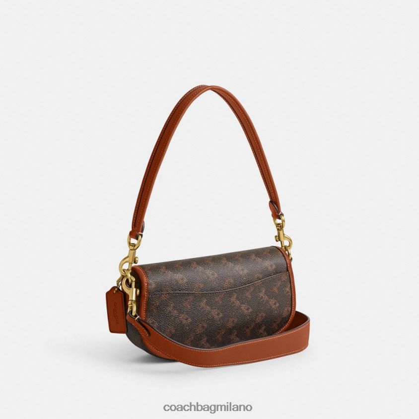 Coach donne borsa a tracolla harley 23 con stampa cavallo e carrozza b4/ambra brunita tartufo FPN0Z8263