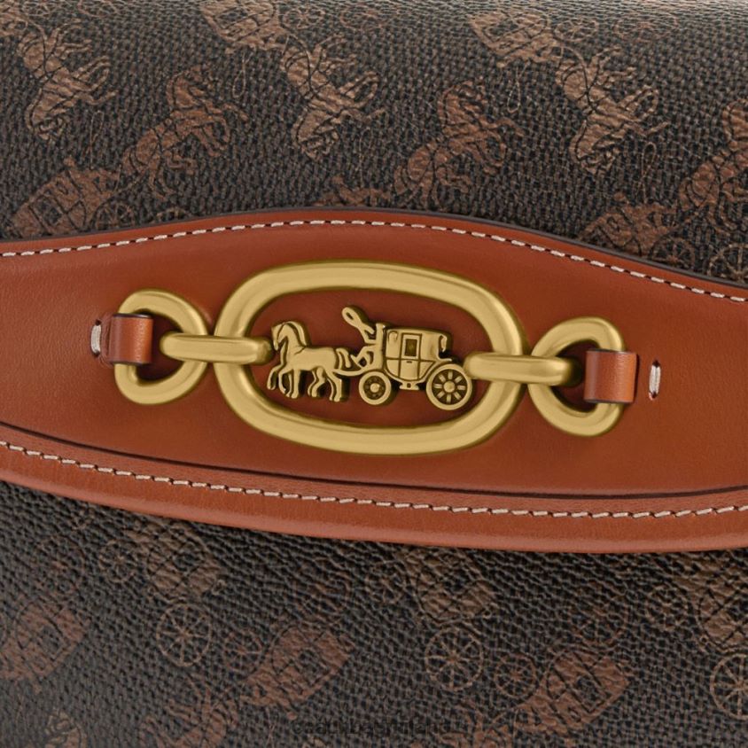 Coach donne borsa a tracolla harley 23 con stampa cavallo e carrozza b4/ambra brunita tartufo FPN0Z8263