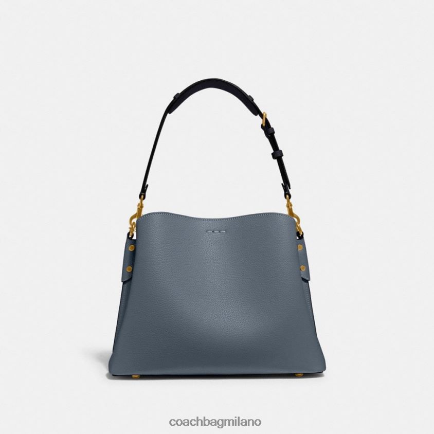 Coach donne borsa a tracolla in salice in colorblock b4/denim FPN0Z8265