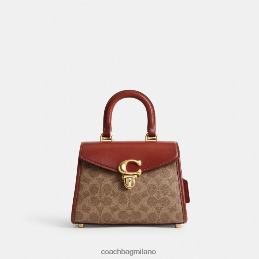 Coach donne Manico superiore Sammy 21 in tela esclusiva b4/ruggine marrone chiaro FPN0Z8246