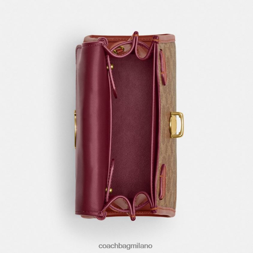 Coach donne Manico superiore Sammy 21 in tela esclusiva b4/ruggine marrone chiaro FPN0Z8246
