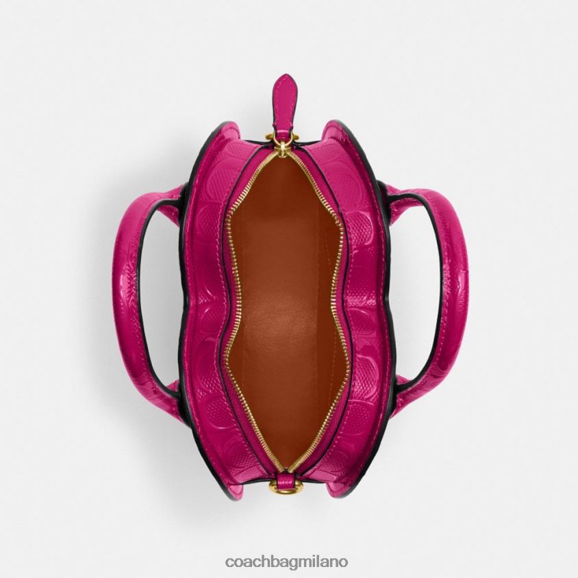 Coach donne borsa a cuore in pelle esclusiva b4/magenta FPN0Z8240