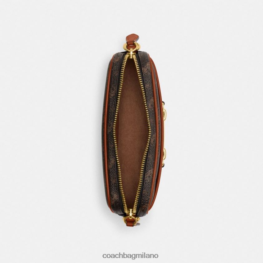 Coach donne borsa a tracolla Avery con stampa cavallo e carrozza b4/ambra brunita tartufo FPN0Z8216